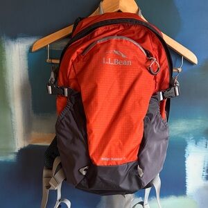 L.L.Bean Ridge Runner Day Pack, 15L - Orange and Gray